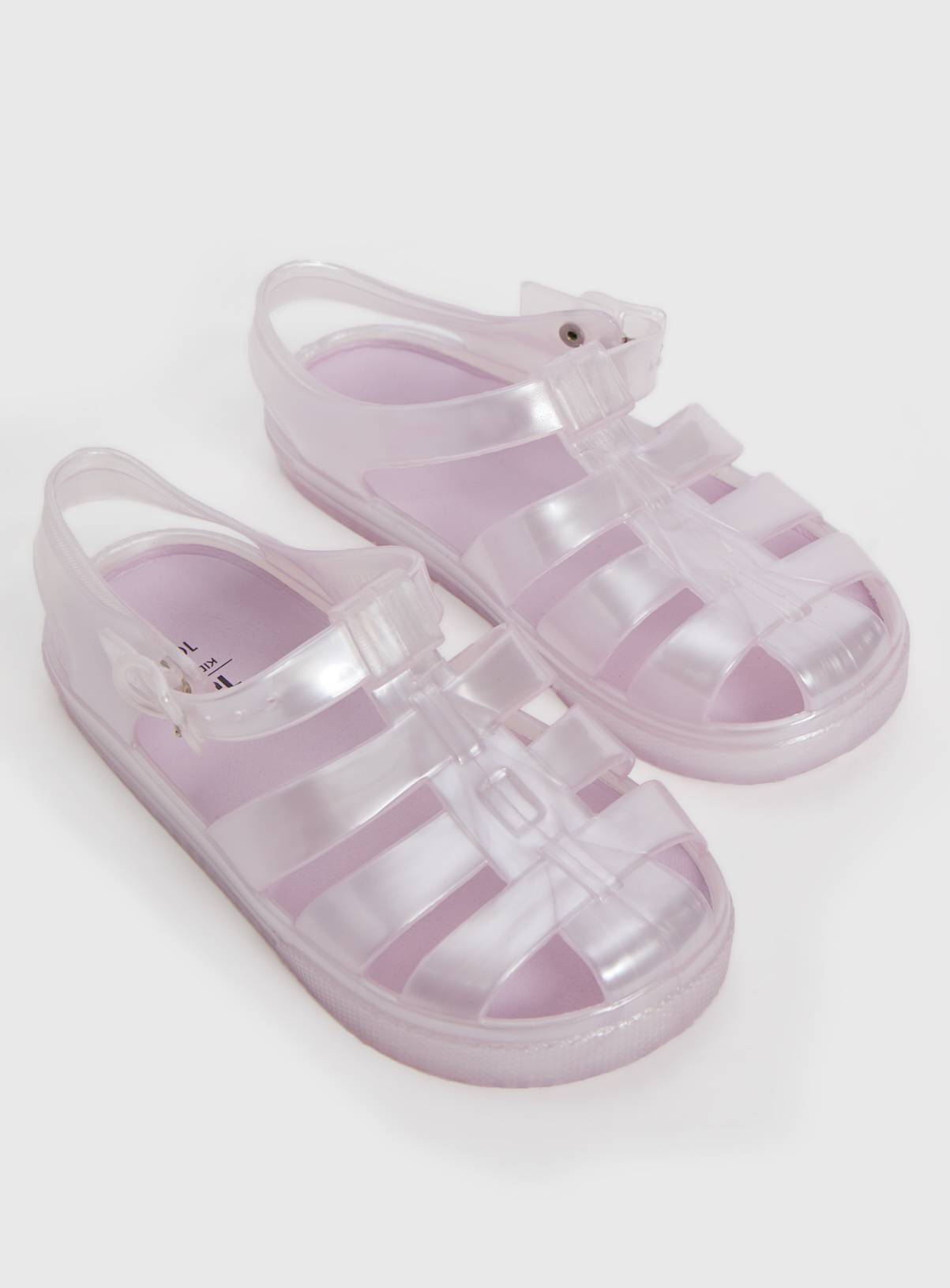 Lilac Pearlescent Jelly Sandals - 11 Infant - Image 2